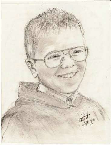 Pencil Portrait of Kurt 1993 by Paulene Smith