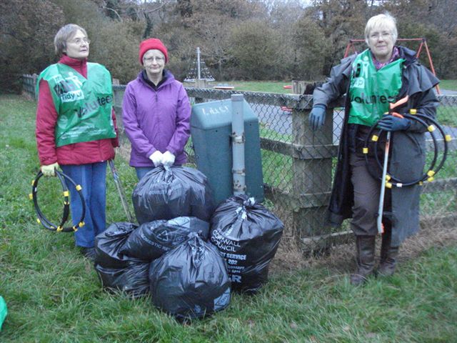 Collected rubbish from walk behind Sennen Close, Woods and field behind Sports Centre
