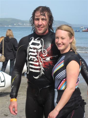 Byron & Sarah were competing as co-pilots