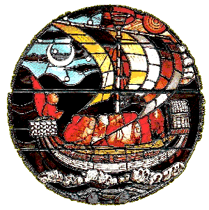 The Ship of Souls is part of  Burne-Jones's St. Frideswide window in Oxford's Christ Church Cathedral.